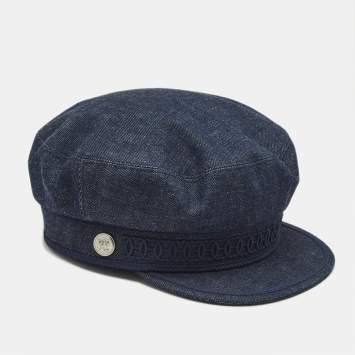 مملوكة مسبقًا Hermès Blue Denim Cabourg Cliquetis Cap Size5 9