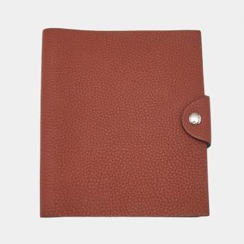 مملوكة مسبقًا Hermès Ulysse PM Notebook Cover Cuivre Taurillon Clemence Leather 