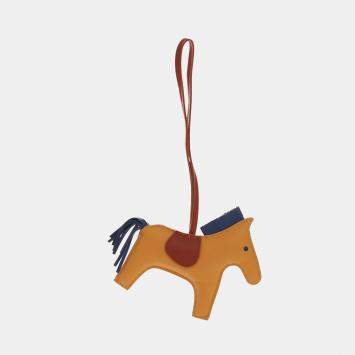 Pre Owned Hermes Jaune d'Or Milo Lambskin Rodeo Charm MM