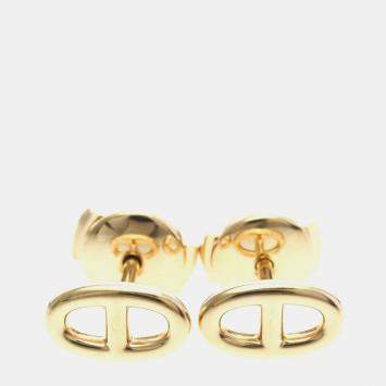 مملوكة مسبقًا أقراط مسمار هيرميس شين دانكر ذهب وردي عيار 18