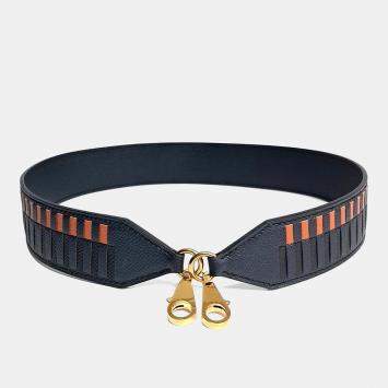 Pre Owned Hermes Navy Multicolor Strap