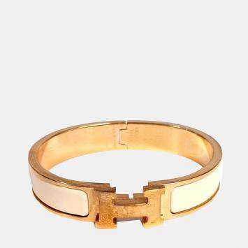 Pre Owned Hermes Metal Click H Bracelet