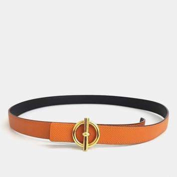 Pre Owned Hermès Leather Reversible Belt (D)