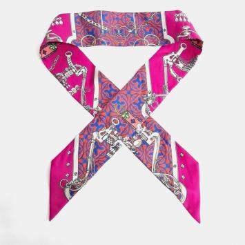 Pre Owned Hermes Silk Multicolor Twilly