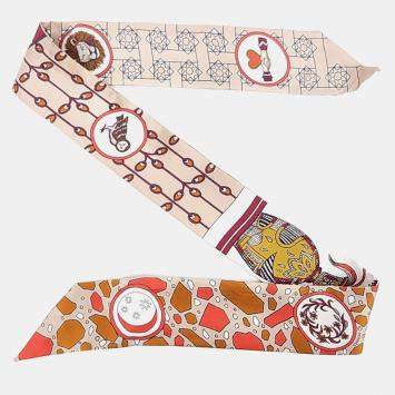 Pre Owned Hermes Silk Multicolor Twilly