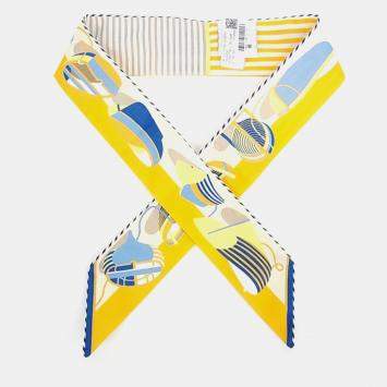 Pre Owned Hermès Multicolor Cotton Twilly scarf