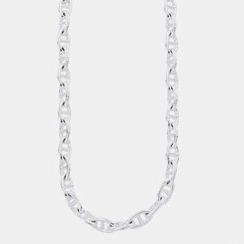 Pre Owned Hermes Chaine D'Ancre Necklace 33 Frames Size Gm Sv925