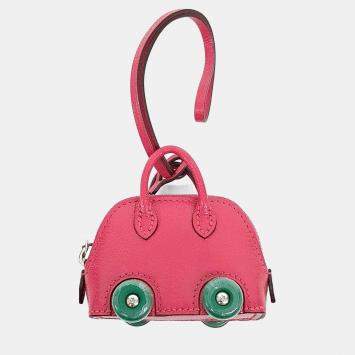 Pre Owned Hermès Bolide on Wheel Leather Bag Charm (B)