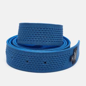 مملوكة مسبقًا Hermès Tonight M Belt Strap Blue Knit Fabric