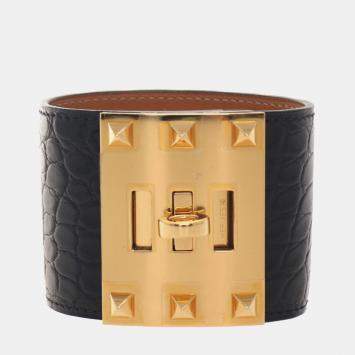 Pre Owned Hermes Matte Alligator Kelly Dog Extreme Bracelet