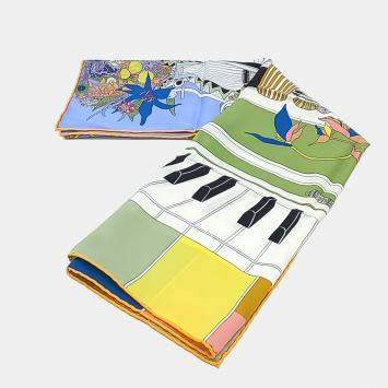 Pre Owned Hermes Multicolor Silk Scarf