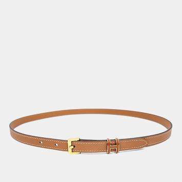 Pre Owned Hermès POP H Brown Leather Belt (U)