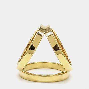 Pre Owned Hermes Gold Plated Scarf Ring