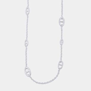 Pre Owned Hermes Chaine D'Ancre Farandole Necklace Size 80 Sv925