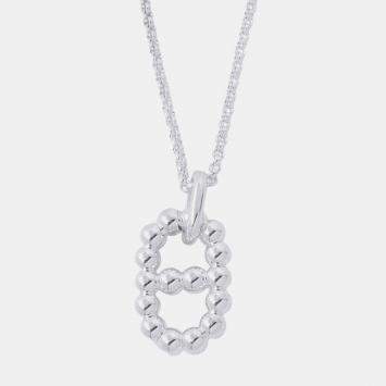 Pre Owned Hermes Chaine D'Ancre Area Ii Necklace Size Gm Sv925