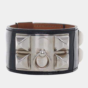 Pre Owned Hermes Collier De Chien Alligator Bracelet