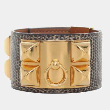 Pre Owned Hermes Collier De Chien Salvator Lizard Bracelet