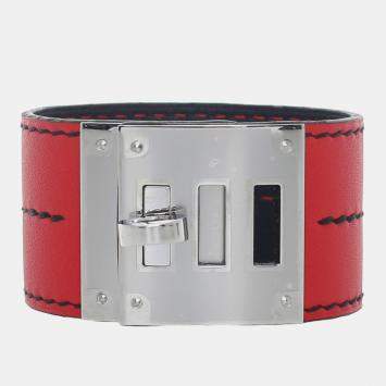Pre Owned Hermes Kelly Leather Dog Bracelet T2