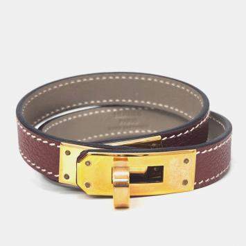 مملوكة مسبقًا Hermès Kelly Double Tour Leather  Bracelet (C) T3