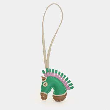 Pre Owned Hermes GeeGee Camail Multicolor Milo Lambskin Bag Charm