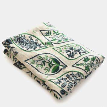 Pre Owned Hermes Plantes Officinales Grey Cashmere Silk Triangle Scarf