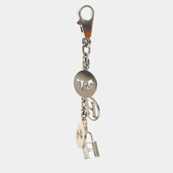 Pre Owned Hermes Olga Breloque Silver Palladium Plated Metal Amulet Bag Charm