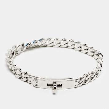 Pre Owned Hermès Kelly Sterling Silver Bracelet