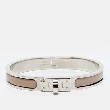 مملوكة مسبقًا Hermès Clic Kelly Enamel Palladium Plated Bracelet