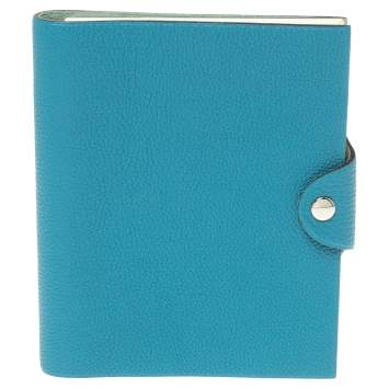 Pre Owned Hermes Blue Leather Agenda Cover