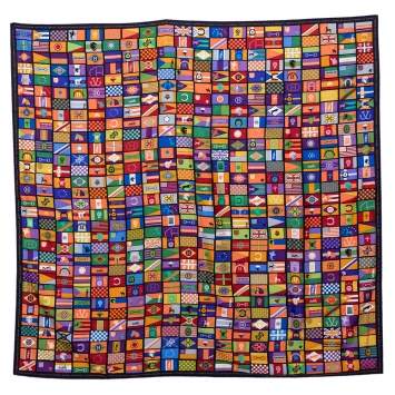 Pre Owned Hermes Multicolor en Voyage Printed Silk Square Scarf