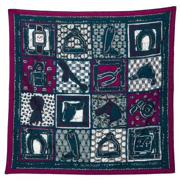 Pre Owned Hermès Multicolor Le Boubou H Printed Cotton Square Scarf