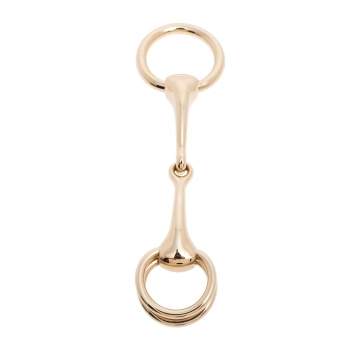 Pre Owned Hermes Gold Tone Permabrass Mors Scarf Ring 