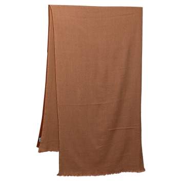 Pre Owned Hermes Brown Two Tone Cashmere Shawl