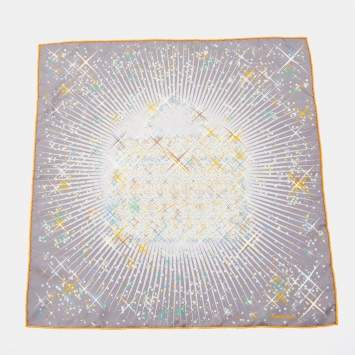 Pre Owned Hermes Grey Magic Kelly Silk Gavroche 