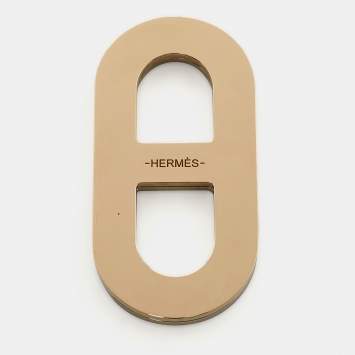 Pre Owned Hermes Chaîne D'Ancre Recto-Verso Two Tone Scarf Ring