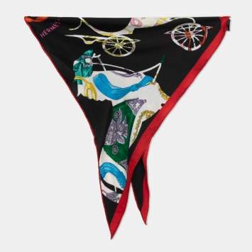 Pre Owned Hermes Multicolor Tout En Carre Losange Cashmere Silk Scarf