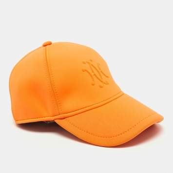 Pre Owned Hermes Orange H Embossed Neobain Atlantic Cap S