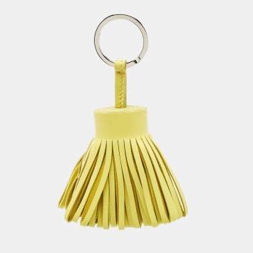 Pre Owned Hermès Lime Leather Carmen Key Ring
