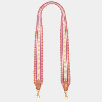 Pre Owned Hermes Multicolor Cavale Canvas and Swift Leather Gold Finished Sangle Bag Strap