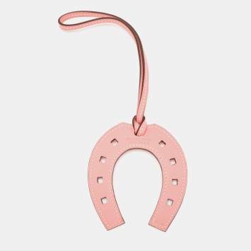 Pre Owned Hermès Rose D'ete Swift Leather Paddock Fer a Cheval Bag Charm