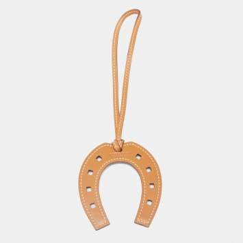 Pre Owned Hermès Natural Sable Veau Butler Leather Paddock Fer a Cheval Bag Charm