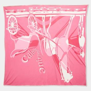 مملوكة مسبقًا Hermes Pink Fluid Jersey Caleche Elastique Scarf