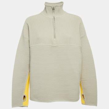 Hermes Grey Stretch Knit Yoga Pullover XS