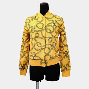 Pre Owned Hermes Parfroy Remix Teddy Blouson Size 34 Jaune Mimosa Cotton100%