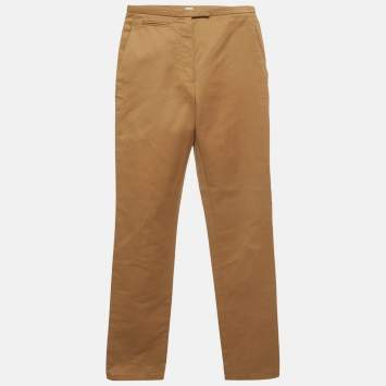 مملوكة مسبقًا Hermès Brown Gabardine Skinny Pants S