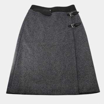 مملوكة مسبقًا Hermes Skirt With Basque Skirt Size 36 Gray/Black