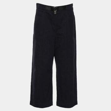 Pre Owned Hermes Buckle Wide Leg Trousers FR 40