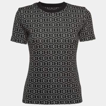 مملوكة مسبقًا Hermes Black H Rond Jacquard Knit T-Shirt S
