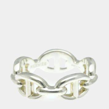 Hermes Chaine D'ancre Ring Silver 925 Fashion No Stone Band Ring Silver