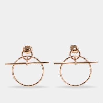 Hermes  Loop 18k Rose Gold Small Model Earrings